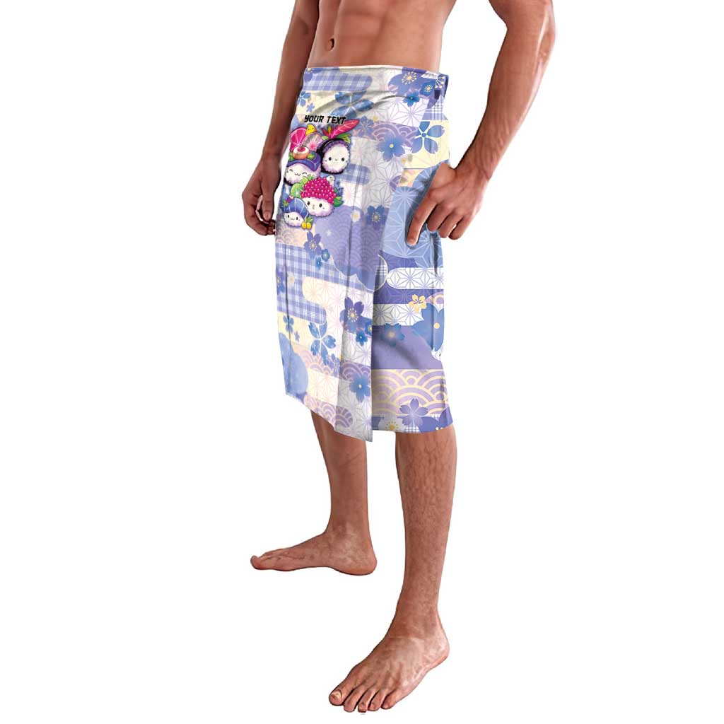 Personalized Japanese Kawaii Sushi Lavalava Blue Wagara Palaka This Is How I Roll - Wonder Print Shop