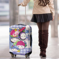 Japanese Kawaii Sushi Luggage Cover Blue Wagara Palaka This Is How I Roll - Wonder Print Shop