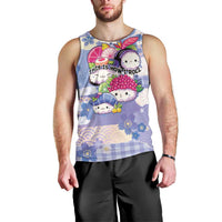 Personalized Japanese Kawaii Sushi Men Tank Top Blue Wagara Palaka This Is How I Roll - Wonder Print Shop