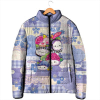 Personalized Japanese Kawaii Sushi Padded Jacket Blue Wagara Palaka This Is How I Roll - Wonder Print Shop