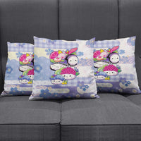 Japanese Kawaii Sushi Pillow Cover Blue Wagara Palaka This Is How I Roll - Wonder Print Shop