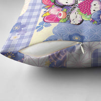 Japanese Kawaii Sushi Pillow Cover Blue Wagara Palaka This Is How I Roll - Wonder Print Shop