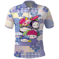Personalized Japanese Kawaii Sushi Polo Shirt Blue Wagara Palaka This Is How I Roll - Wonder Print Shop