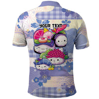 Personalized Japanese Kawaii Sushi Polo Shirt Blue Wagara Palaka This Is How I Roll - Wonder Print Shop