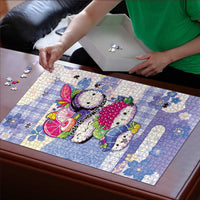 Japanese Kawaii Sushi Puzzle Blue Wagara Palaka This Is How I Roll - Wonder Print Shop