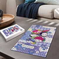 Japanese Kawaii Sushi Puzzle Blue Wagara Palaka This Is How I Roll - Wonder Print Shop
