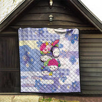 Japanese Kawaii Sushi Quilt Blue Wagara Palaka This Is How I Roll - Wonder Print Shop