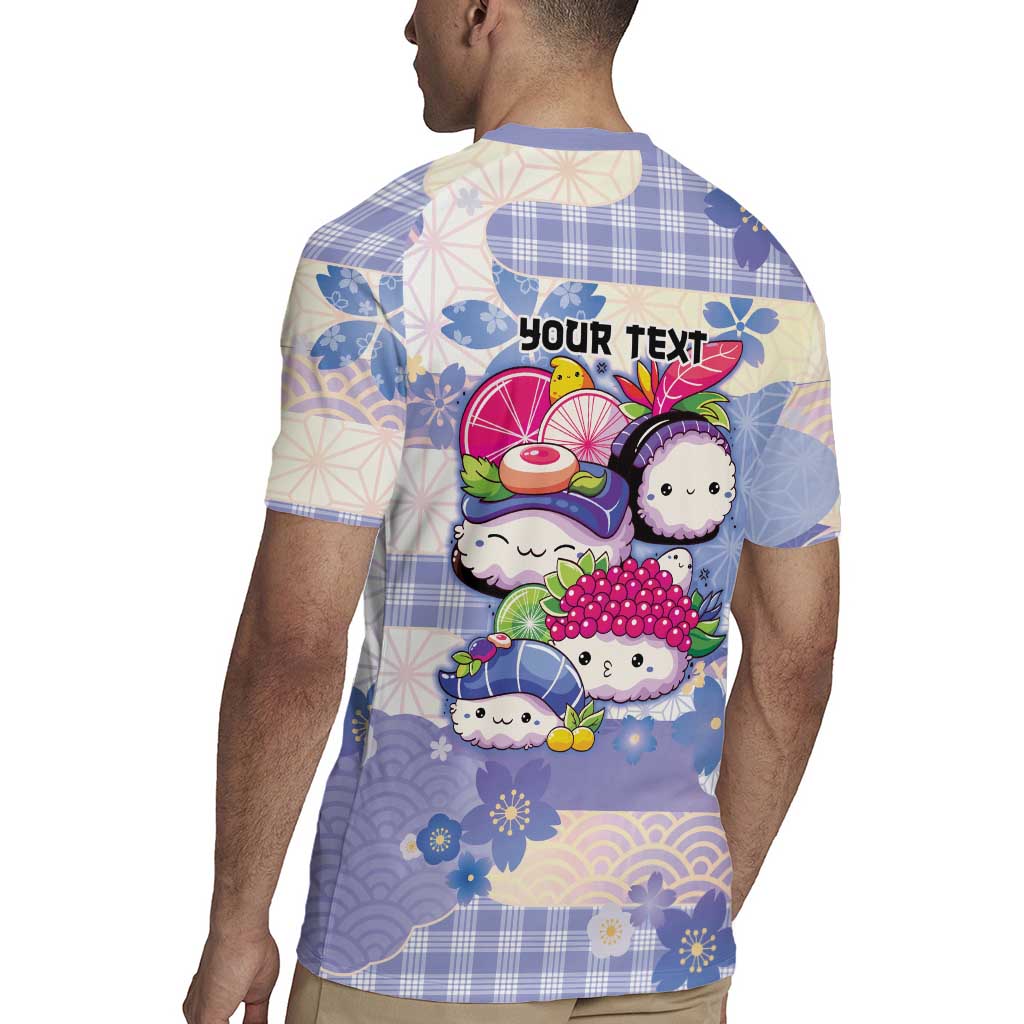 Personalized Japanese Kawaii Sushi Rugby Jersey Blue Wagara Palaka This Is How I Roll - Wonder Print Shop
