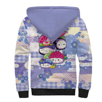 Personalized Japanese Kawaii Sushi Sherpa Hoodie Blue Wagara Palaka This Is How I Roll - Wonder Print Shop