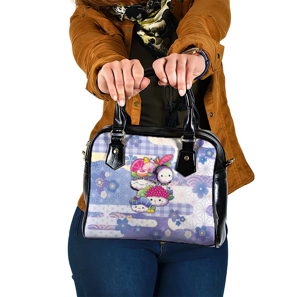 Japanese Kawaii Sushi Shoulder Handbag Blue Wagara Palaka This Is How I Roll - Wonder Print Shop