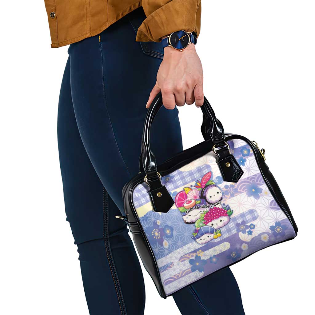 Japanese Kawaii Sushi Shoulder Handbag Blue Wagara Palaka This Is How I Roll - Wonder Print Shop