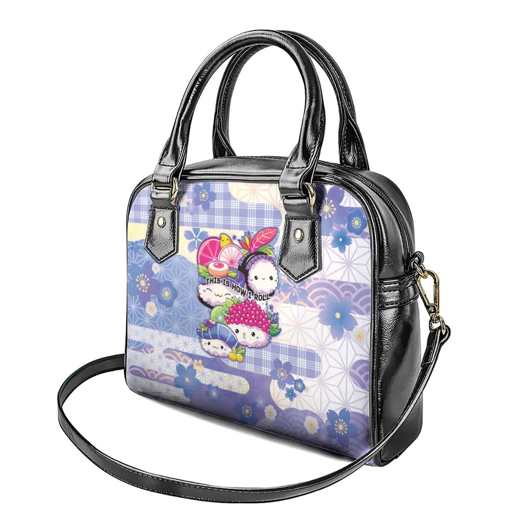 Japanese Kawaii Sushi Shoulder Handbag Blue Wagara Palaka This Is How I Roll - Wonder Print Shop