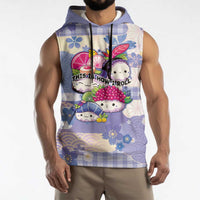 Personalized Japanese Kawaii Sushi Sleeveless Hoodie Blue Wagara Palaka This Is How I Roll - Wonder Print Shop