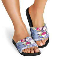 Japanese Kawaii Sushi Slide Sandals Blue Wagara Palaka This Is How I Roll - Wonder Print Shop
