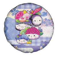 Japanese Kawaii Sushi Spare Tire Cover Blue Wagara Palaka This Is How I Roll - Wonder Print Shop