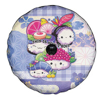 Japanese Kawaii Sushi Spare Tire Cover Blue Wagara Palaka This Is How I Roll - Wonder Print Shop