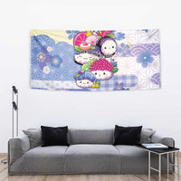 Japanese Kawaii Sushi Tapestry Blue Wagara Palaka This Is How I Roll - Wonder Print Shop