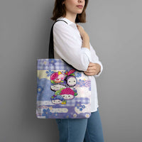 Japanese Kawaii Sushi Tote Bag Blue Wagara Palaka This Is How I Roll - Wonder Print Shop