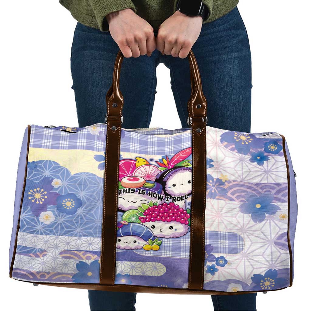 Japanese Kawaii Sushi Travel Bag Blue Wagara Palaka This Is How I Roll - Wonder Print Shop