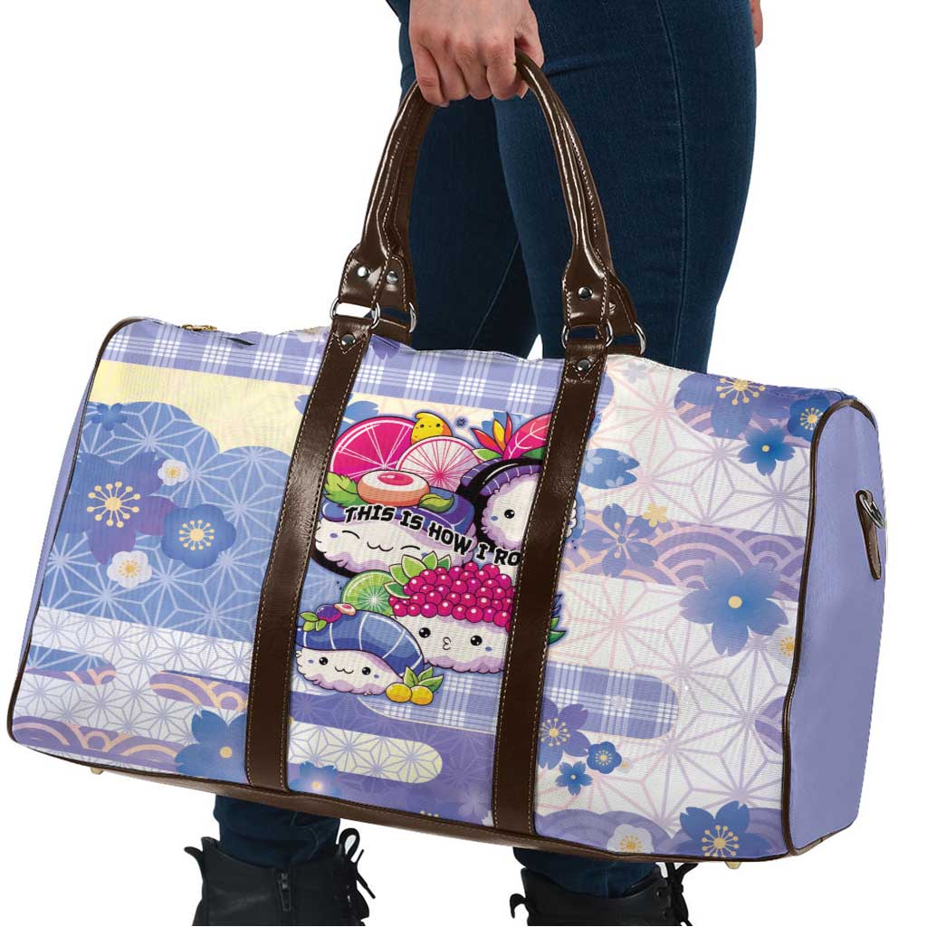 Japanese Kawaii Sushi Travel Bag Blue Wagara Palaka This Is How I Roll - Wonder Print Shop