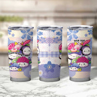 Personalized Japanese Kawaii Sushi Tumbler Cup Blue Wagara Palaka This Is How I Roll - Wonder Print Shop