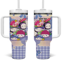 Personalized Japanese Kawaii Sushi Tumbler With Handle Blue Wagara Palaka This Is How I Roll - Wonder Print Shop