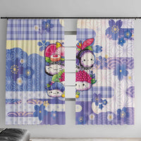 Japanese Kawaii Sushi Window Curtain Blue Wagara Palaka This Is How I Roll - Wonder Print Shop
