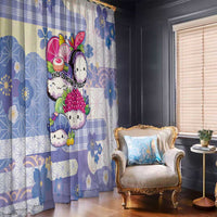 Japanese Kawaii Sushi Window Curtain Blue Wagara Palaka This Is How I Roll - Wonder Print Shop