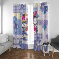 Japanese Kawaii Sushi Window Curtain Blue Wagara Palaka This Is How I Roll - Wonder Print Shop