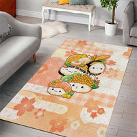 Japanese Kawaii Sushi Area Rug Peach Wagara Palaka This Is How I Roll - Wonder Print Shop