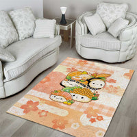 Japanese Kawaii Sushi Area Rug Peach Wagara Palaka This Is How I Roll - Wonder Print Shop