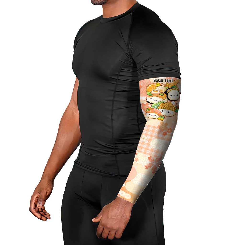 Personalized Japanese Kawaii Sushi Arm Sleeves Peach Wagara Palaka This Is How I Roll - Wonder Print Shop