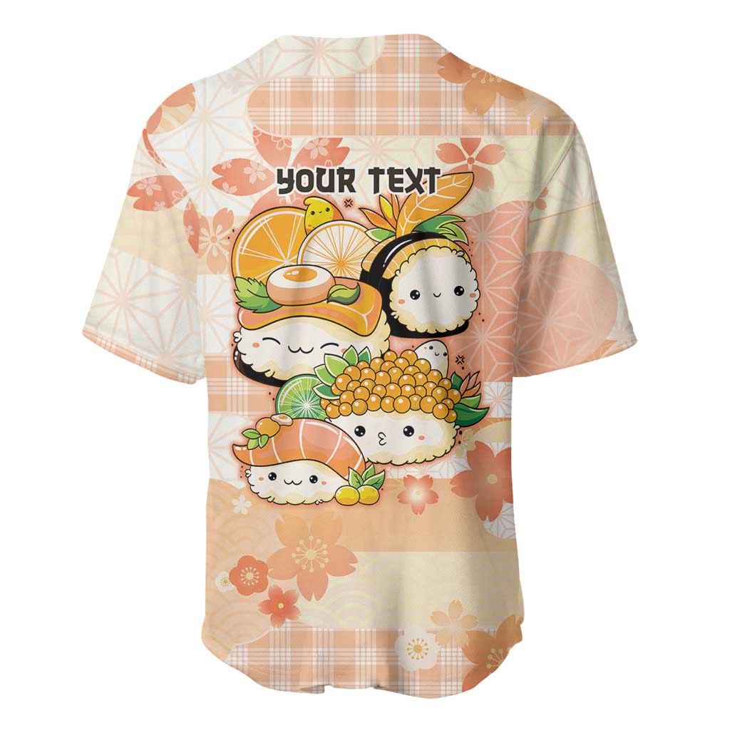 Personalized Japanese Kawaii Sushi Baseball Jersey Peach Wagara Palaka This Is How I Roll - Wonder Print Shop
