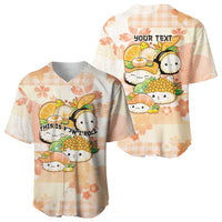 Personalized Japanese Kawaii Sushi Baseball Jersey Peach Wagara Palaka This Is How I Roll - Wonder Print Shop