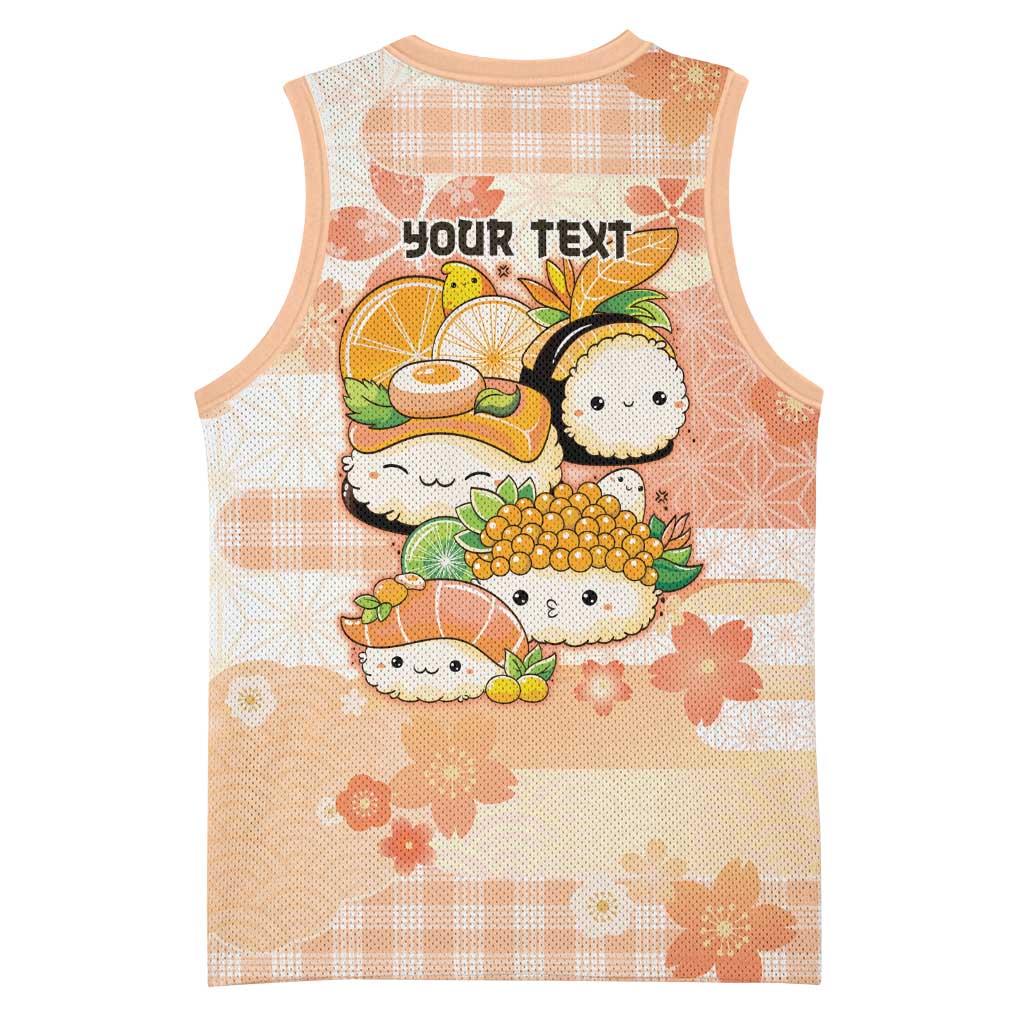 Personalized Japanese Kawaii Sushi Basketball Jersey Peach Wagara Palaka This Is How I Roll - Wonder Print Shop