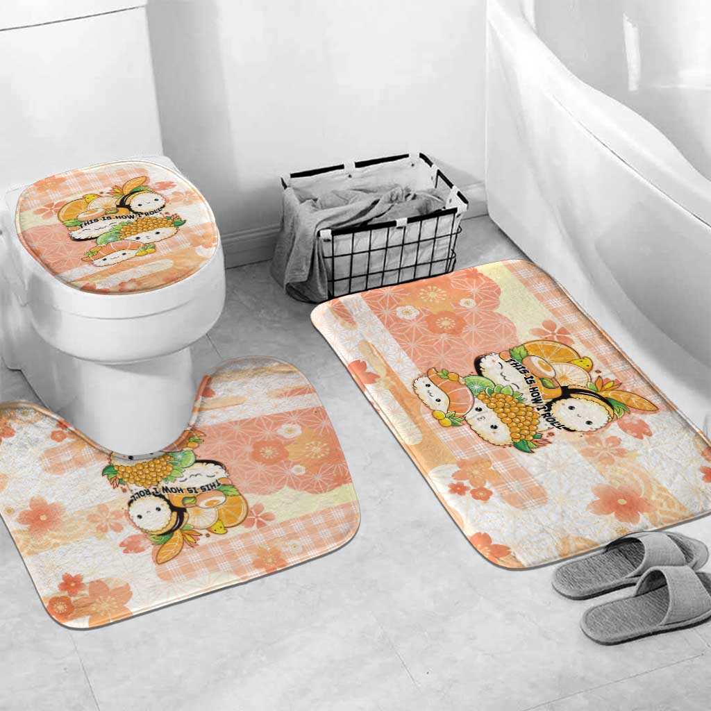 Japanese Kawaii Sushi Bathroom Set Peach Wagara Palaka This Is How I Roll - Wonder Print Shop