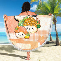 Japanese Kawaii Sushi Beach Blanket Peach Wagara Palaka This Is How I Roll - Wonder Print Shop