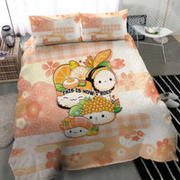Japanese Kawaii Sushi Bedding Set Peach Wagara Palaka This Is How I Roll - Wonder Print Shop