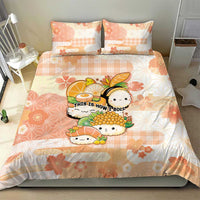 Japanese Kawaii Sushi Bedding Set Peach Wagara Palaka This Is How I Roll - Wonder Print Shop