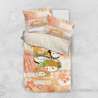Japanese Kawaii Sushi Bedding Set Peach Wagara Palaka This Is How I Roll - Wonder Print Shop