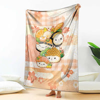 Japanese Kawaii Sushi Blanket Peach Wagara Palaka This Is How I Roll - Wonder Print Shop