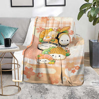 Japanese Kawaii Sushi Blanket Peach Wagara Palaka This Is How I Roll - Wonder Print Shop