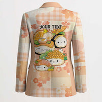 Personalized Japanese Kawaii Sushi Blazer Peach Wagara Palaka This Is How I Roll - Wonder Print Shop