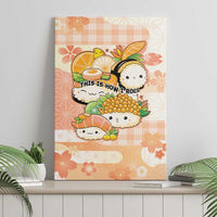 Japanese Kawaii Sushi Canvas Wall Art Peach Wagara Palaka This Is How I Roll - Wonder Print Shop