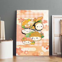 Japanese Kawaii Sushi Canvas Wall Art Peach Wagara Palaka This Is How I Roll - Wonder Print Shop