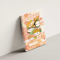 Japanese Kawaii Sushi Canvas Wall Art Peach Wagara Palaka This Is How I Roll - Wonder Print Shop