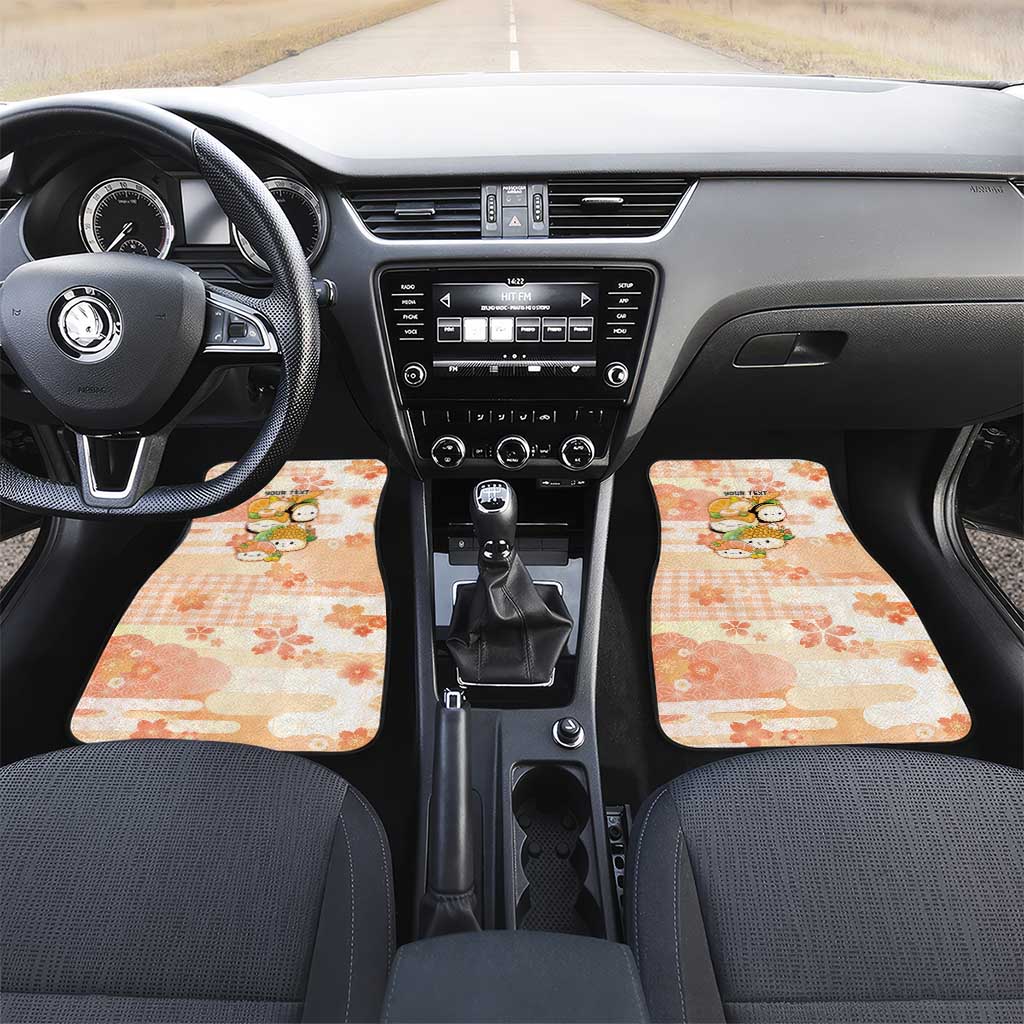Personalized Japanese Kawaii Sushi Car Mats Peach Wagara Palaka This Is How I Roll - Wonder Print Shop