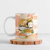 Personalized Japanese Kawaii Sushi Ceramic Mug Peach Wagara Palaka This Is How I Roll - Wonder Print Shop