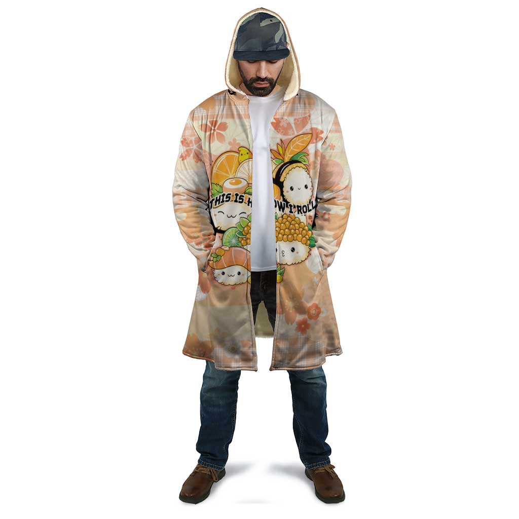 Personalized Japanese Kawaii Sushi Cloak Peach Wagara Palaka This Is How I Roll - Wonder Print Shop
