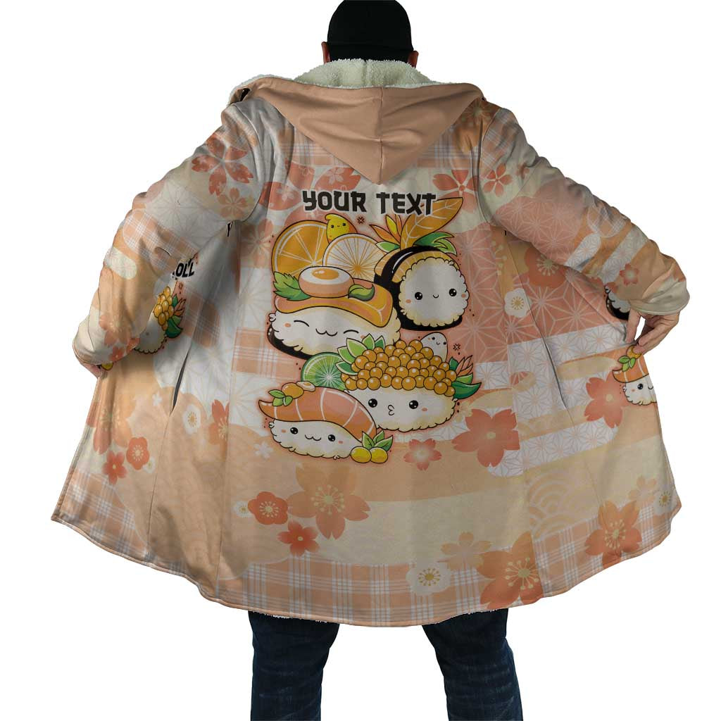 Personalized Japanese Kawaii Sushi Cloak Peach Wagara Palaka This Is How I Roll - Wonder Print Shop